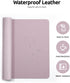 YSAGi Leather Desk Pad Protector, Large Mouse Pad, Non-Slip PU Blotter for Office Home (Grayish Lavender, 23.6" x 13.8")