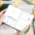 Clever Fox Food Journal Pocket - Daily Food Diary and Meal Planner to Track Calories & Nutrients, Light Blue