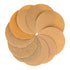 Dura-Gold Premium 2" Gold Hook & Loop Sanding Discs Variety Pack Box - 40 to 1000 Grit (5 Sheets Each, 50 Total)