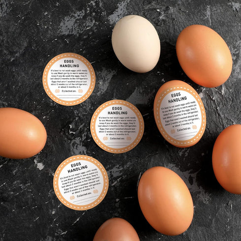 500 2 Inch Packaging Colarr Pcs Farm Fresh Eggs Carton Labels Stickers Easter Egg Care Self Adhesive Writable Handling