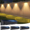 Solar Fence Lights 3-Lens Wall Lights Outdoor Waterproof 3-Colors Solar Garden Lights