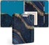 Ospelelf 1 Inch 3 Ring Binder, Cute Blue Marble Binder for Letter Size (11" x 8.5") with 5 Tab Dividers and Low Profile