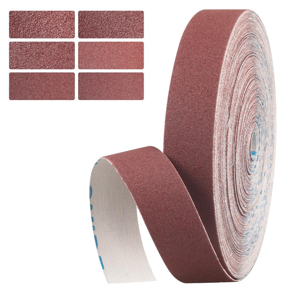 180 Grit Continuous Sandpaper Roll, 1" x 32.13 Feet Emery Cloth for Metalworking, Sanding Automotive Home Improvement