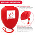 Ever Ready First Aid CPR Rescue Mask, Adult/Child Pocket Resuscitator with Hard Case, Gloves, and Wipes