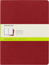Moleskine Cahier Journal, Soft Cover, XL (7.5" x 9.5") Plain/Blank, Cranberry Red, 120 Pages (Set of 3)
