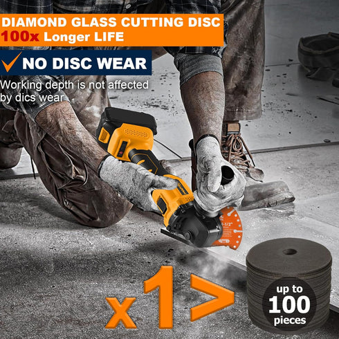 Diamond Cutting Wheel 4-1/2 Inch - Metal Cut Off Disc with 5000+ Cuts on Rebar