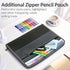 Sooez Accordion File Organizer - 12 Pocket Expanding File Folder with Safe Zipper, Pencil Pouch, Portable Monthly