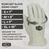 IRONCAT 6141 Kidskin TIG Welding Gloves, Medium, Kevlar Thread with 4 in. Gold Cuff