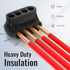 Single-Sided Entry 4 Port Insulated Connector, Multi Tap Connector for 4-14 AWG Aluminum to Copper Wire, 6 Pack