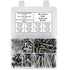 100 Sets M6 Bolts and Barrel Nuts Kit, Mixed Silver and Black Steel Hex Metric Screws for Cabinet Stability