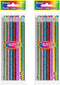 BAZIC Wood Pencil Glitter Metallic Pencils, 8/Pack, Latex Free Eraser, 2-Packs