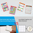 Math Educational Learning Posters, Laminated Charts for Kids, 13 Pack, Homeschool Elementary & Middle School