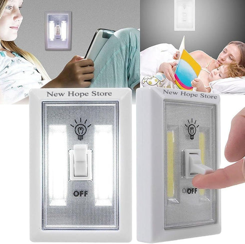 New Hope Store 300 Closet 4 Pack COB LED Night Lights, Battery Operated Cordless Switch Lumen & Cabinet Lamp for Baby