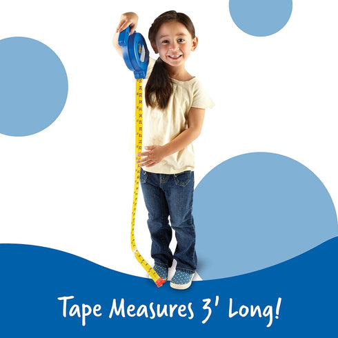 3" Counting Learning Resources Pretend Play Long Tape Measure - Kids Construction Toys, Preschool Activities, Pretend