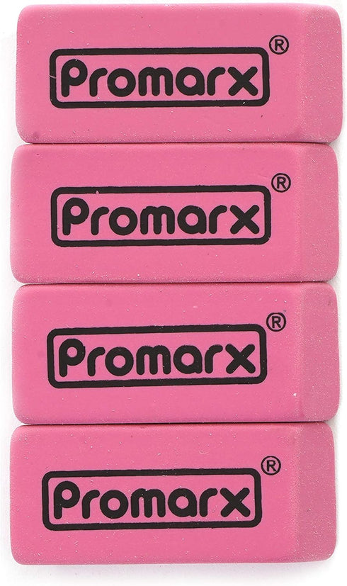 Promarx Pink Erasers, 4 Count