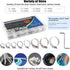 Glarks 120Pcs 304 Stainless Steel Hose Clamps Assortment Kit, Adjustable 8-44mm Worm Gear Clamps for Plumbing,