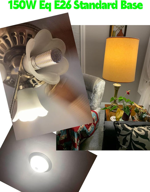 1.57x4.92 inch E26 150W Bulbs, Non-Dimmable, 2000lm 4000K 15W E26/E27 Lamps,1 Pack Big Size: Equivalent LED Corn Light