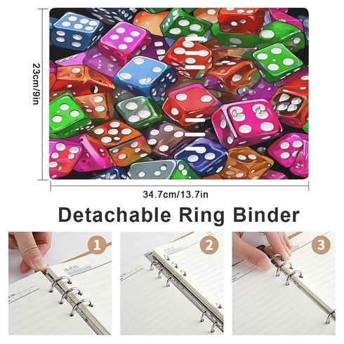 A5 Set ZERAOKE Refillable Binder Notebooks for Work & School, Durable PU Leather Cover & Metal Rings for Students