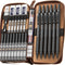 Nicpro 30PCS Black Metal Mechanical Pencil Set, Art Drafting Pencil 0.5, 0.7, 0.9 mm, 2mm Lead Holders with 16 Tube