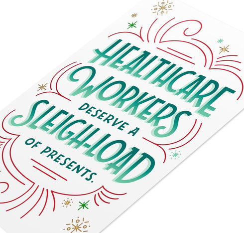 Gratitude Christmas Card for Healthcare Heroes - Thanks For Everything
