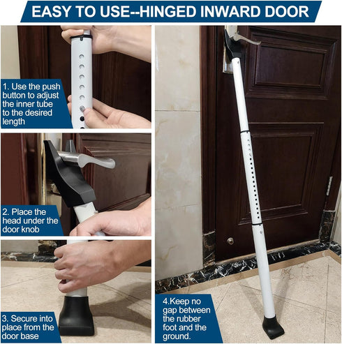 Jammer 1 Pack Rerishom Door Security Bar, Door Stoppers Security bar,Heavy Duty Door Lock Security Door Door Stopper