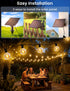 50FT 18+1 G40 Bulbs, 3 Dimmable Brightever Solar String Lights Outdoor with Remote, LED Shatterproof Lighting Modes