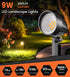 9W 120V 3-Prong IP66 (2 Pack) MEIKEE LED Landscape Lights, Landscape Lighting with US Plug, Warm White Waterproof