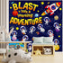 Outer Space Bulletin Board Classroom Decorations Set - Galaxy Planet, Spacecraft, Astronaut Paper Cutouts for
