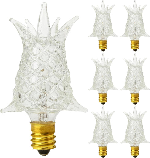 OHLECTRIC STAR Decorative Incandescent Bulb (6-Pack) 7W Clear Flame/Star Design Novelty Decor