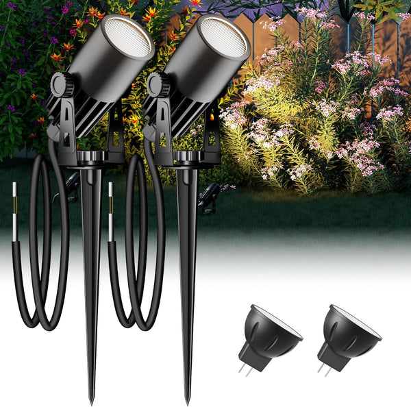 Outdoor Mini Spotlights, MR11 LED Bulb 12V Low Voltage Landscape Spotlight 2W