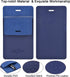 Cacturism 4 Pack Pocket Protector, Premium PU Leather Pen Holder Pouch Organizer for Shirts, Lab Coats, Pants (Blue)