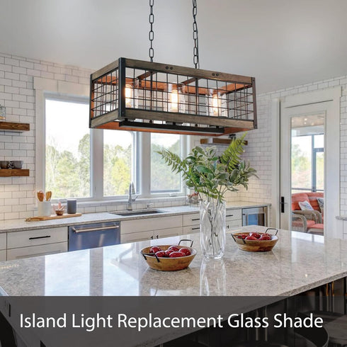 Aspen Creative 23529-63-2, Hammered 3-7/8" 6-1/8" 2 Pack Clear Glass Shade For Lighting Fixture/Vanity Light/Wall
