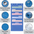 Mr. Pen Hanging Wall File Organizer, 6 Pocket Blue with 3 Overdoor Hangers