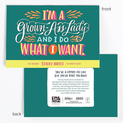 Em & Friends Grown-Ass Lady Sticky Note Packet