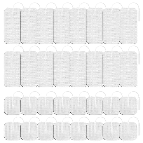 TENS Unit Pads 32Pcs, 3rd Gen Reusable Latex-Free Replacement Pads, Electrode Pads for Muscle Stimulator Electrotherapy