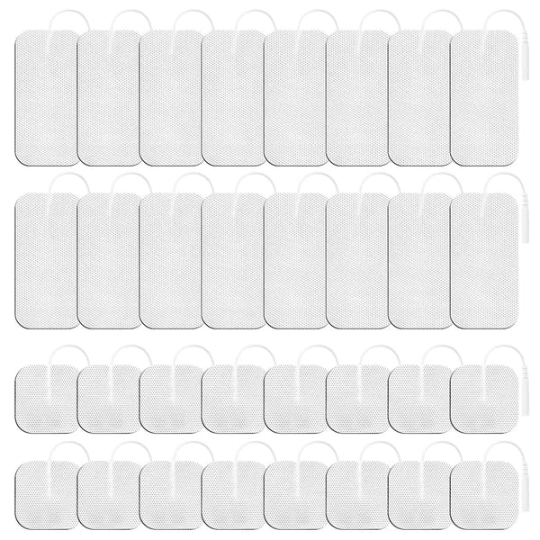 TENS Unit Pads 32Pcs, 3rd Gen Reusable Latex-Free Replacement Pads, Electrode Pads for Muscle Stimulator Electrotherapy