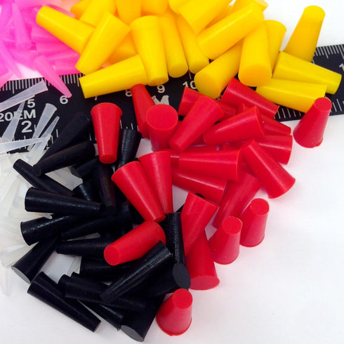 175 Piece Powder Coating Plugs, High Temp Silicone Rubber Tapered Stopper Kit
