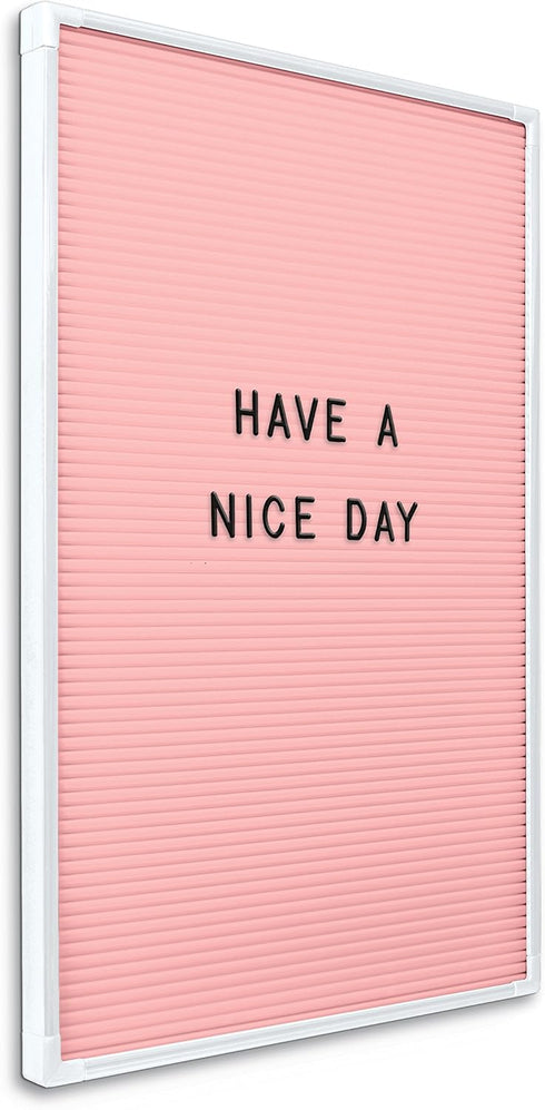 Essential Letter Board, White Frame with Pink Face, 18" x 12"W (84254)