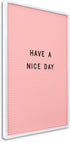 Essential Letter Board, White Frame with Pink Face, 18" x 12"W (84254)