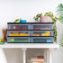IRIS USA Plastic Stacking Desk Top 3-Drawer Storage Organizer, 2-Pack for Makeup, Nail Polish, Art Supplies