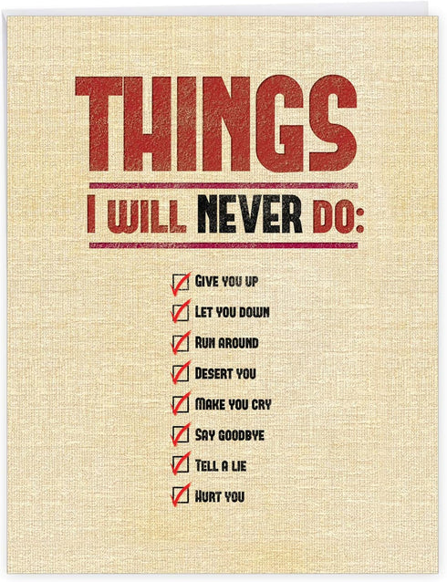 NobleWorks - Big Funny Adult Valentine's Day Greeting Card (8.5 x 11 Inch) - Jumbo Notecard for Valentines
