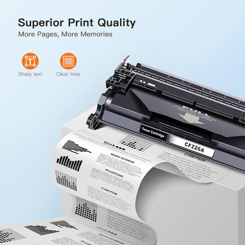 E-Z Ink Compatible Toner Cartridge Replacement for HP 26A CF226A 26X CF226X for M426fdw M402dn M402n Printer