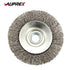 5 Pack Coarse Crimped Wire Wheel Brush for Angle Grinder - 4 Inch, 5/8 Inch-11 Arbor, Light Duty Conditioning