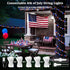 4th 200 66FT 13 4th of July Red White and Blue Lights, Connectable LED String Lights Plug in, Modes July Twinkle Lights