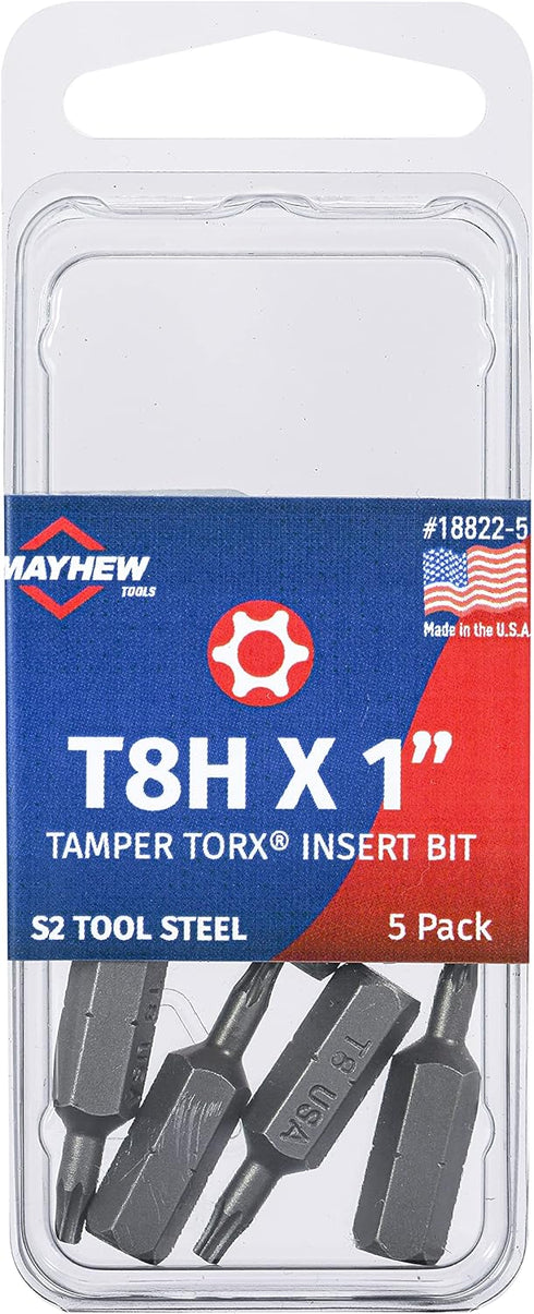 Mayhew Tools 19358-4 Tamperproof Torx Power Bit, T25H x 2", 4-Pack by Mayhew Tools