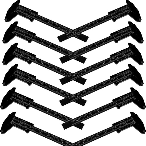 Honoson 10 Pieces Mini Plastic Caliper Vernier Caliper Measuring Tool, 150 mm, 0-6 Inch, Black for Students.