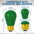 Bulbs (4-Pack) Bulbs S14 Dimmable 11W E26 Bulb 130V OHLECTRIC String Light Christmas Ceramic Green Incandescent Base