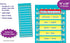 Teacher Created Resources Light Blue Marquee Pocket Chart - 14 Pocket (13" x 34"), Model: 20773