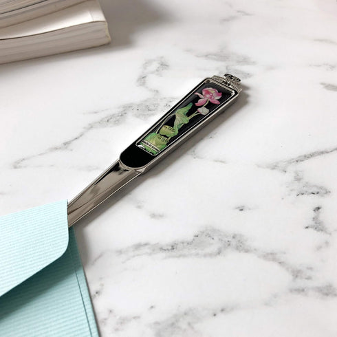 Decorative Envelope Paper Letter Opener with Mother of Pearl Antique Design Silver Steel Blade