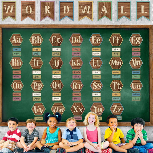 Word Wall Classroom Bulletin Board Set, Alphabet Letters for Home and School Decor